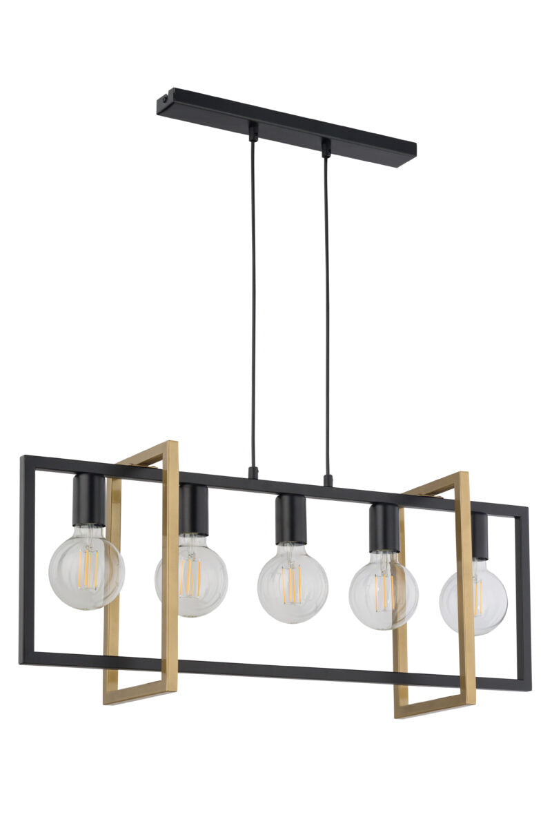 EDEN 5 lampa wisząca czarny/złoty