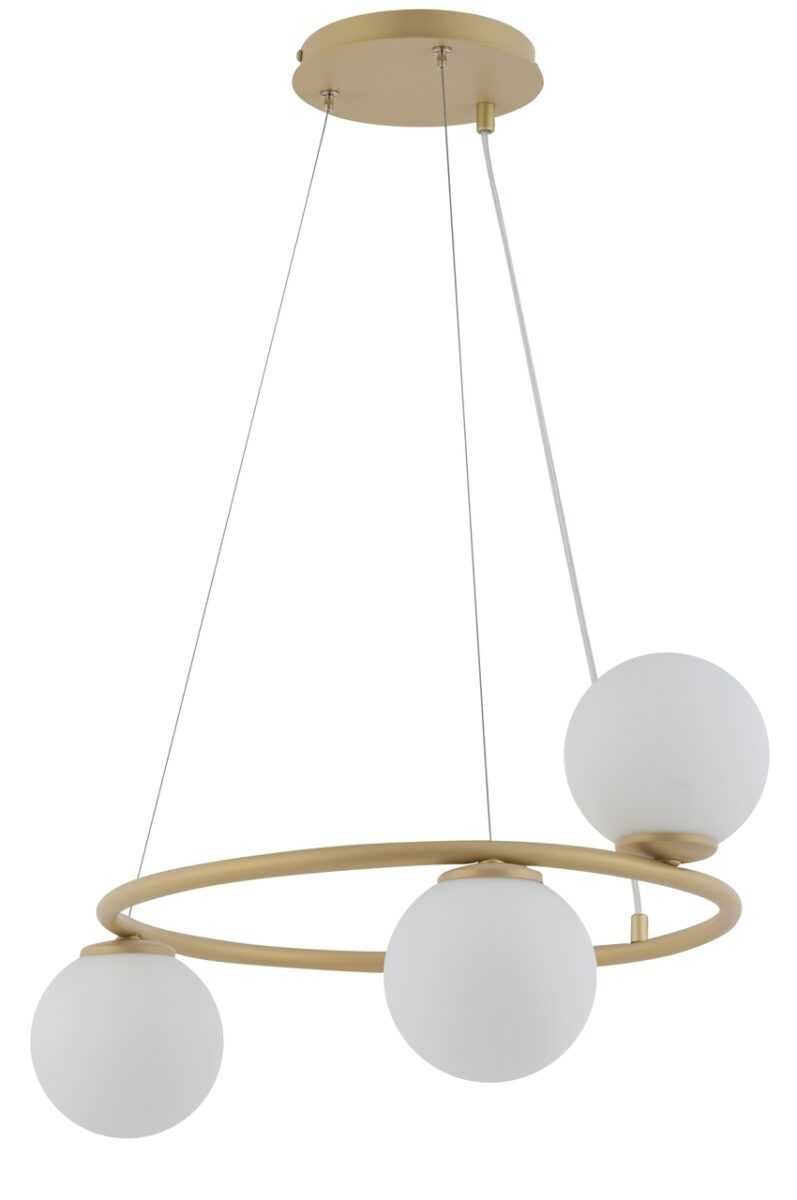 GAMA koło 3 złoty beż lampa wisząca