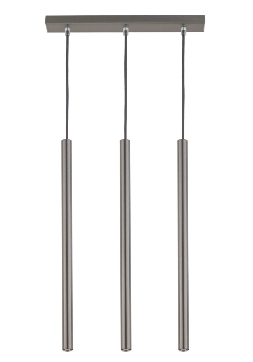 SOPEL 3 prosty srebrny lampa wisząca