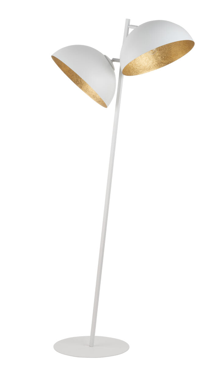 SFERA lampa podłogowa biały/złoty