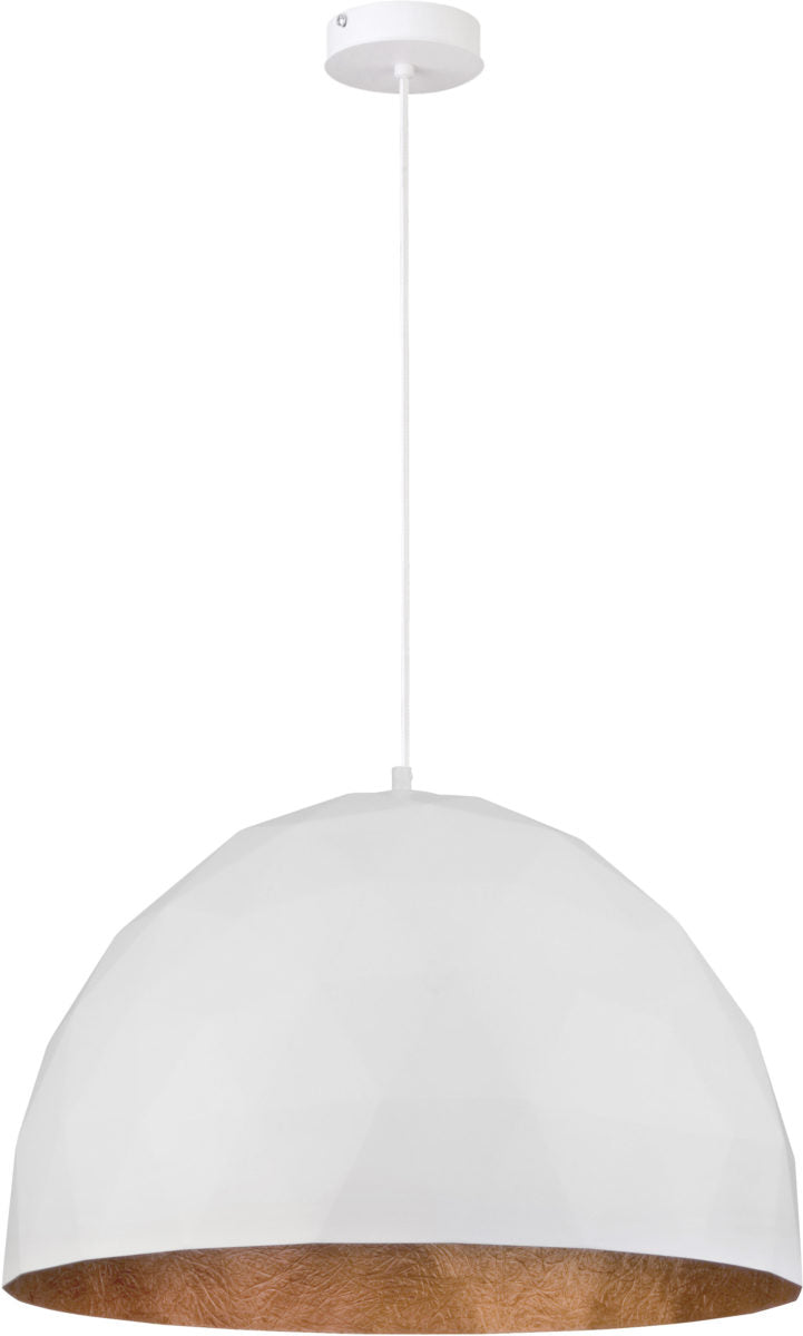 DIAMENT L biały/miedziany lampa wisząca