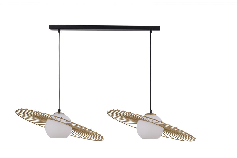 SOL 2 czarny_ złoty lampa wisząca