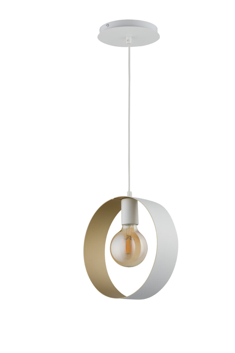HAPPY 1  biały/złoty lampa wisząca