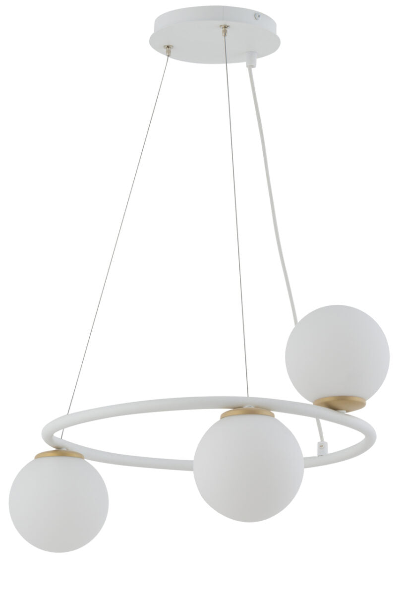 GAMA koło 3 biały złoty lampa wisząca
