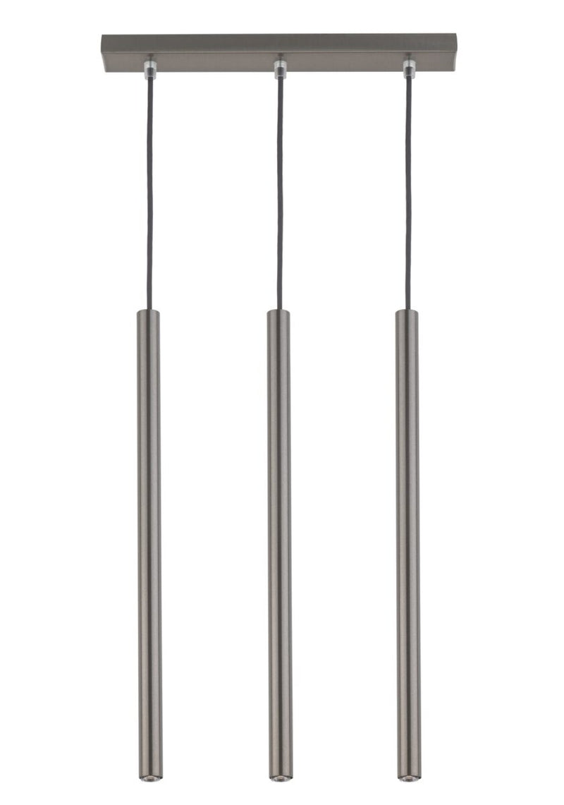 SOPEL 3 prosty srebrny lampa wisząca