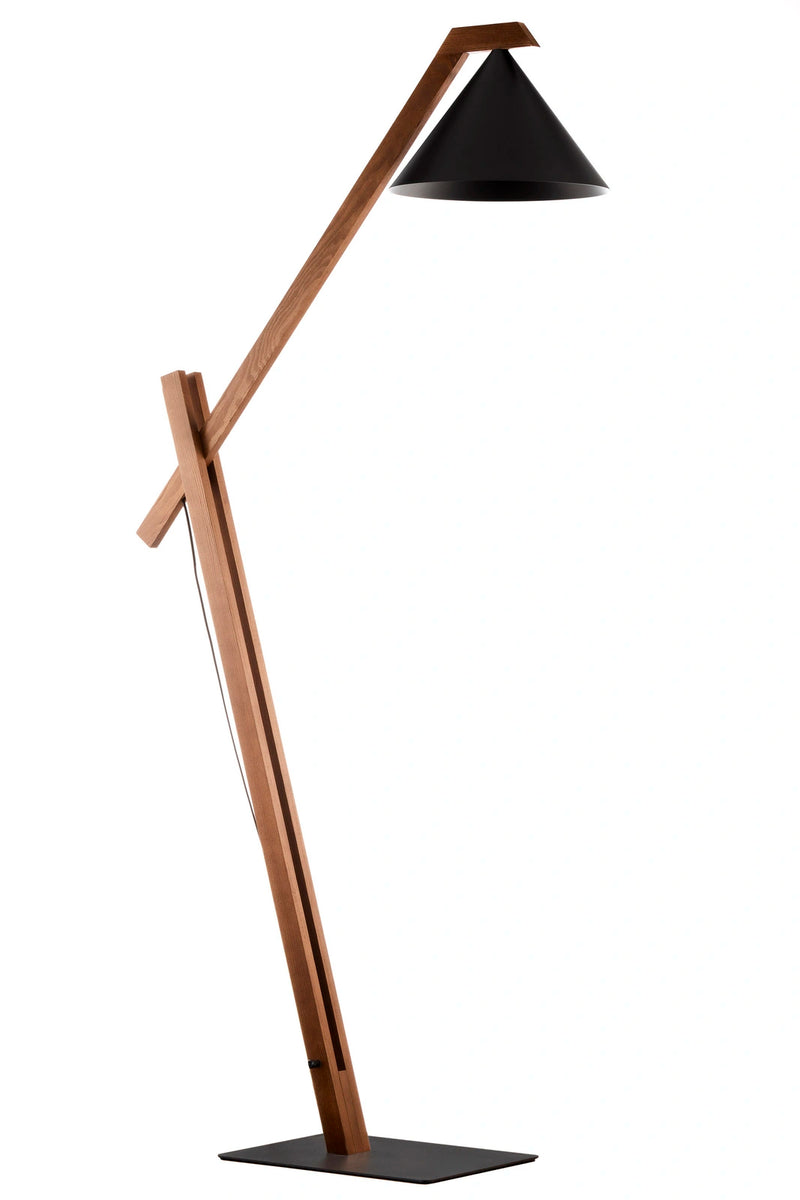 DECO Lampa podłogowa czarny/ciemny brąz