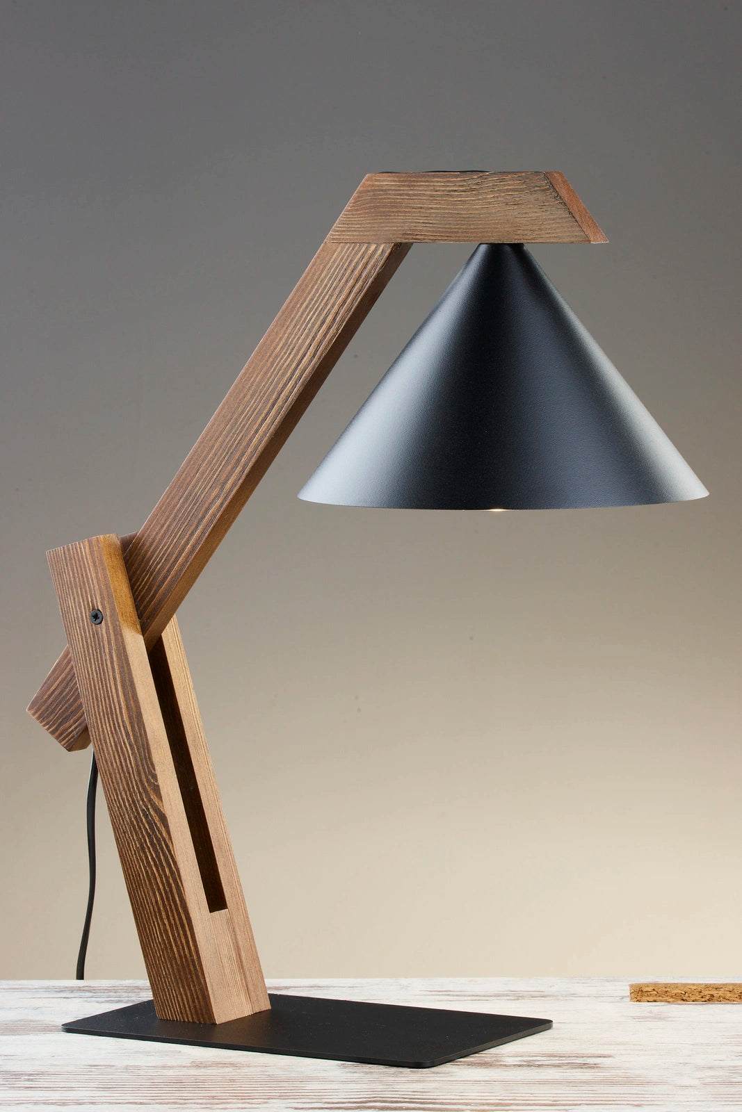 DECO lampka czarny/ciemny brąz