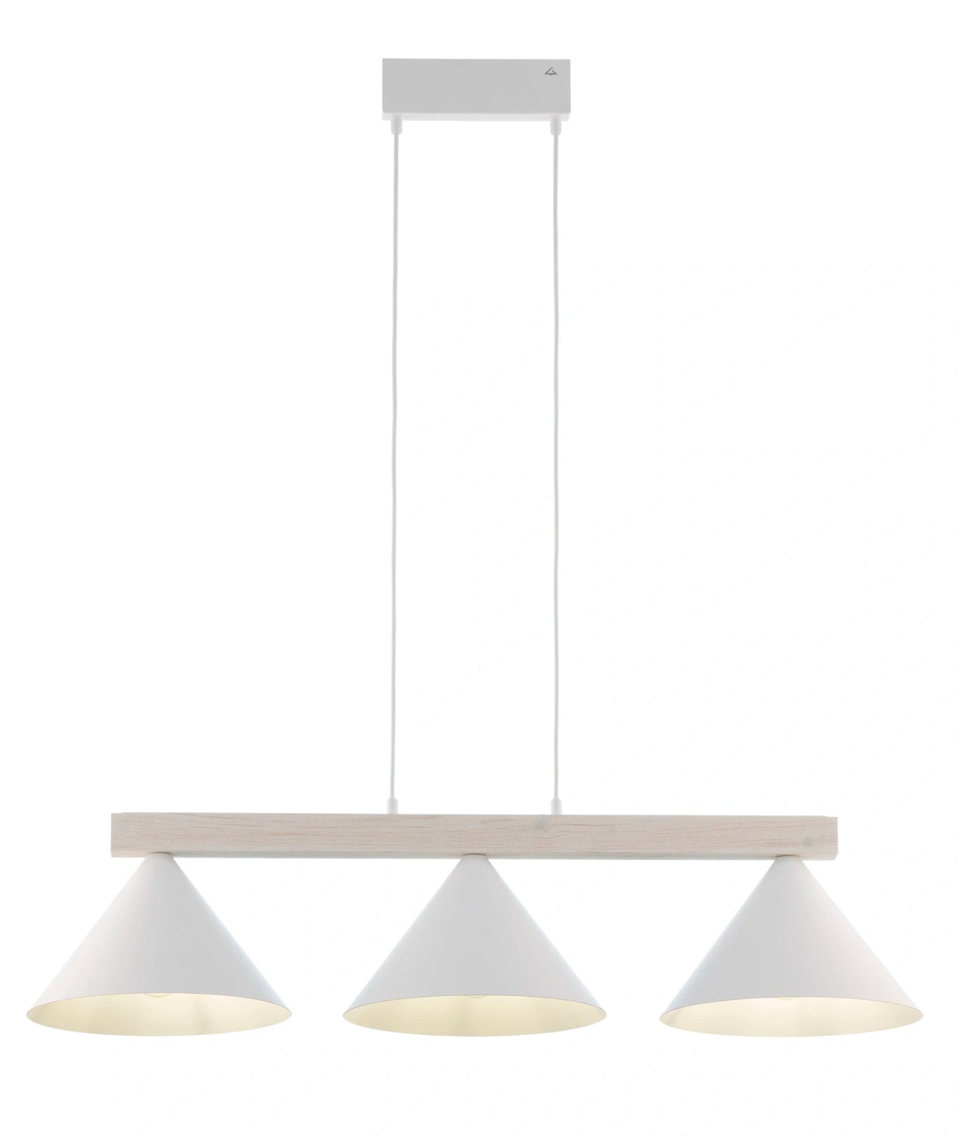 DECO 3 lampa wisząca biały/drewno bielone