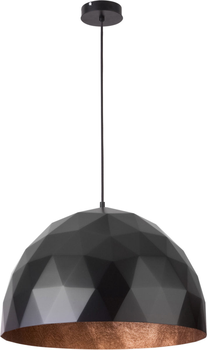 DIAMENT L czarny/miedziany lampa wisząca