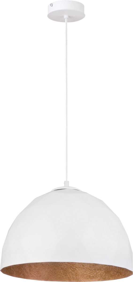 DIAMENT M biały/miedziany lampa wisząca