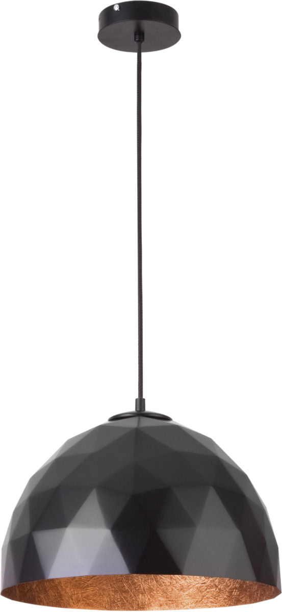 DIAMENT M czarny/miedziany lampa wisząca